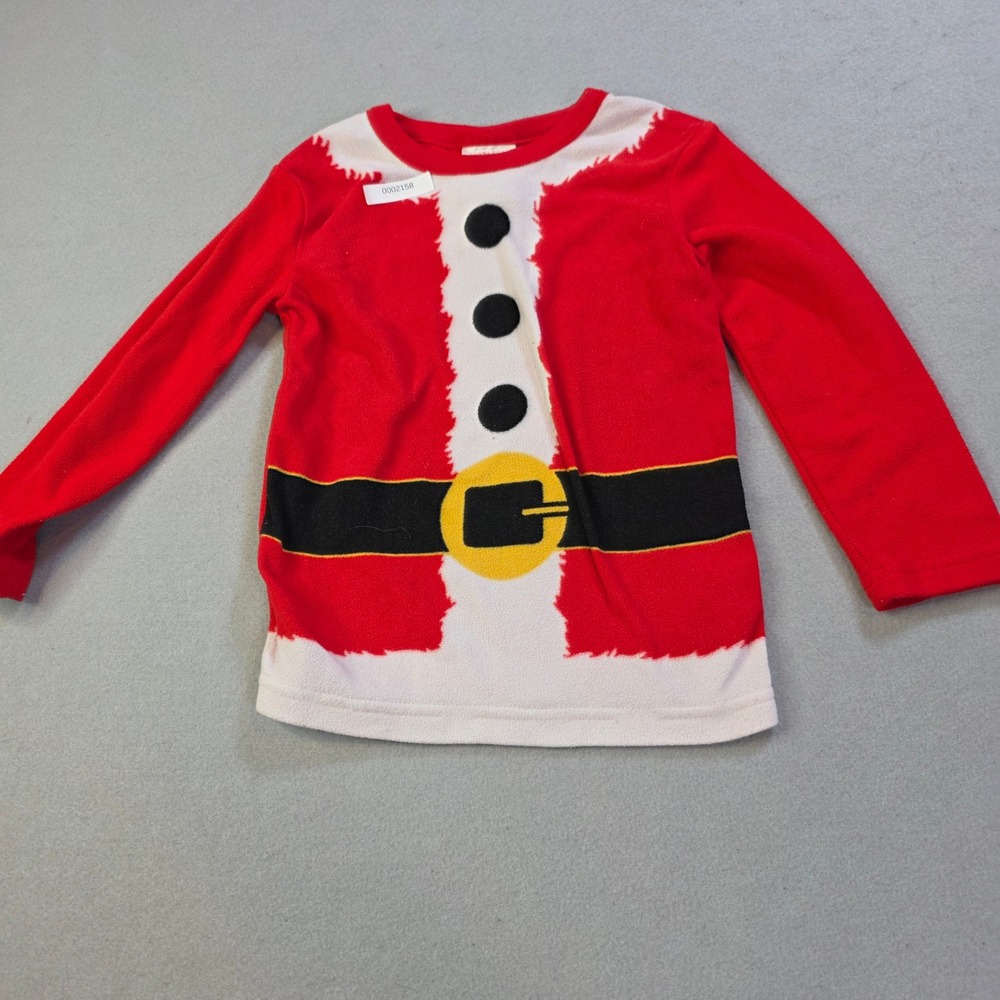 Wondershop Target Santa Suit Fleece Pajama Top Red Boys 3T Asymmetrical Flaw